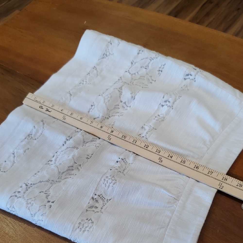 LOFT linen-look beachy mini skirt with Lace detail size 2 - Picture 8 of 11